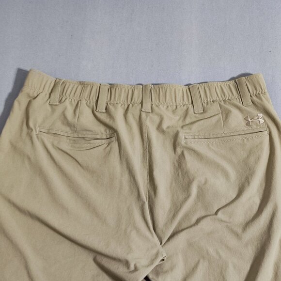 Under Armour Golf pants men's size 40X30 beige colour active wear loose fit - Picture 9 of 15
